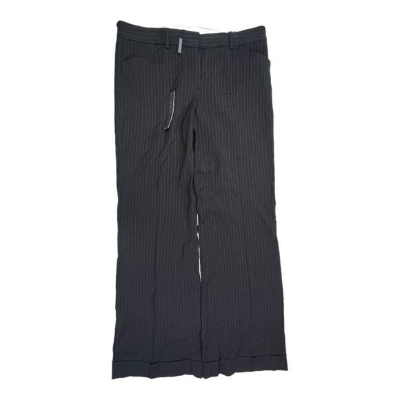 Elie Tahari Women's Pinstripe Wide Leg Trouser Pants Black White 10 NWT $248 - Picture 1 of 6